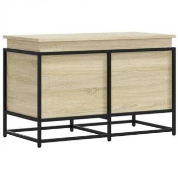 Caja de almacenaje con tapa madera roble Sonoma 80x40x51,5 cm, Caja de Mantas, baúl de almacenaje, Caja de almacenaje de Juguetes