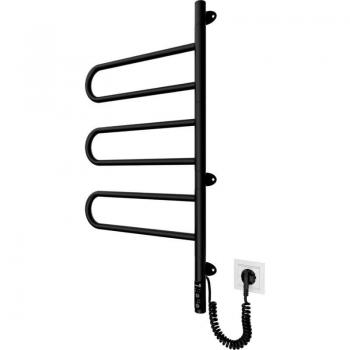 Radiador Toallero Eléctrico Rotable Mario Tristar-I Bajo Consumo Acero Inoxidable Negro Mate 80x44,5/5,5 cm 80W