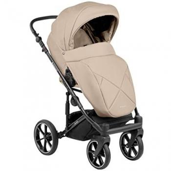 Cochecito Duo Kikka Boo AMANI con bolso, 2 en 1, incluye capazo rígido, bolso cambiador, cubrepiés y cesta de almacenamiento, color: beige
