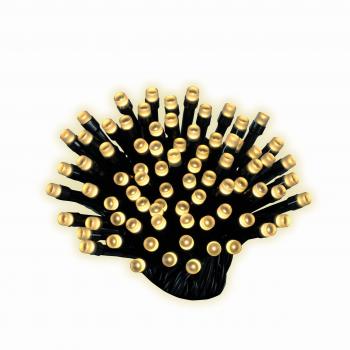 Guirnalda LED Básica 80 Luces 6 m Blanco Cálido con Cable Negro para Exterior