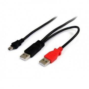 StarTech.com 6 ft USB Y Cable for External Hard Drive - Dual USB 'A' to Mini 'B' - 6 Feet (USB2HABMY6)