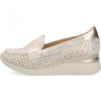 Mocasines de mujer Pitillos color metal 5660 oro