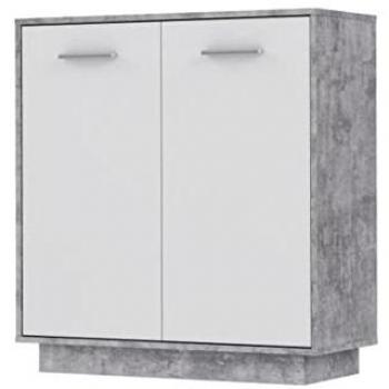 Mueble de Almacenaje Madera Gris Claro Blanco (88,9 x 34,2 x 88,1 cm)