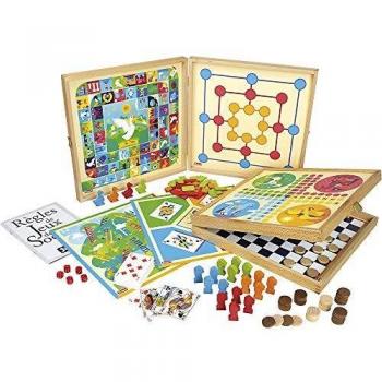 JeuJura 8120 – Coffret de Clásico Juego 80 Reglas – Juego de Bloques de Madera