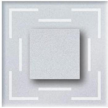 Foco de Cristal y Aluminio Plata EPIKASA - 7,5x4,5x7,5 cm