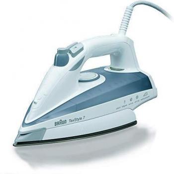 Plancha de Vapor Braun TS735TP Texstyle 7, 2400W, Blanco-Gris