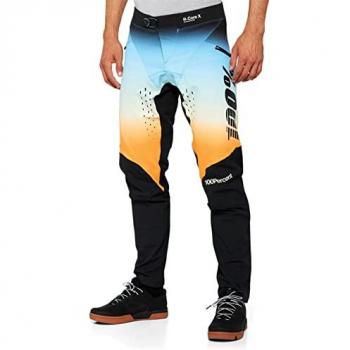 Pantalones 100% R-Core X LE de bicicleta - Azul, Negro, Amarillo, Gris, Talla M Unisex Adulto
