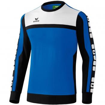 erima Sweatshirt 5-Cubes - Sudadera de fútbol para niño, Color Azul, Talla 128 cm