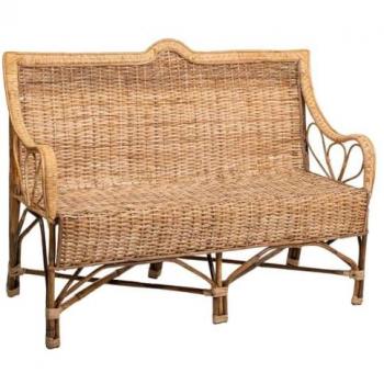 Sofá de Bambú y Ratán para Exterior Wanderlust Deco 130x48x99h Cm - Resistente a la Intemperie