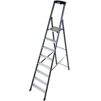Escalera de Aluminio Eloxalada KRAUSE SePro S de 8 Peldaños, Altura de Trabajo 370 cm