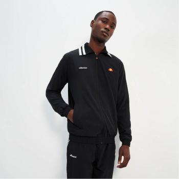 Ellesse - Chaqueta de hombre Main Track Top Ellesse, chaqueta de chándal, diseño clásico, cierre frontal con cremallera, logo bordado en el pecho, puños y dobladillo elásticos, tejido ligero y transp