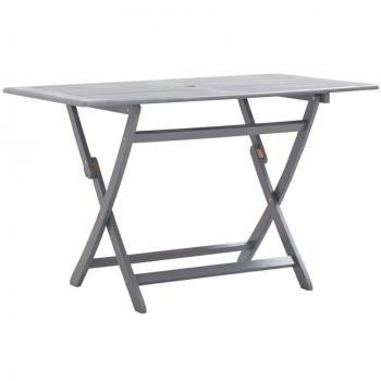 Mesa de jardín plegable 120x70x75cm en Acacia maciza gris