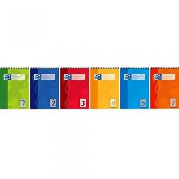 Bloc escolar Oxford A5 con espiral, 40 hojas, 90 g/m², raya 2