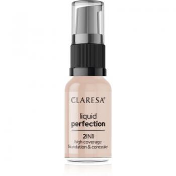 Claresa - Corrector y base de maquillaje 2 en 1 - 103: Cool Medium, Liquid Perfection 2in1 Base De Cobertura Total Tono 103 Cool Medium 18 G