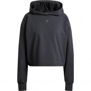 Adidas Power Hoodie Negro S Mujer - Sudadera con gorro, corte holgado, ventilación trasera, color negro, para mujer
