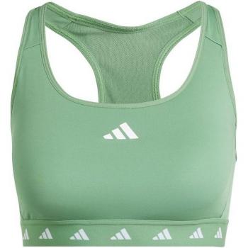 Sujetador deportivo adidas Powerreact Training Medium-Support Techfit para mujer, color verde, talla XL
