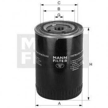 Original MANN-FILTER Filtro de aceite W 1145/80 – Para automóviles