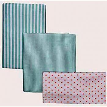Be W.Melon - Juego de 3 sabanas para cuna, unisex