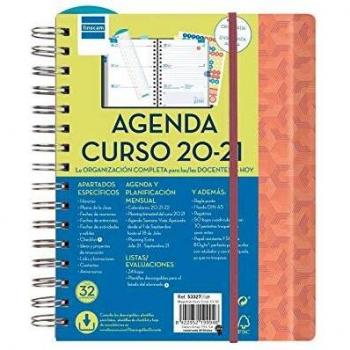Finocam - Agenda Docente 2020-2021 Cuarto - 155x212 Semana Vista Apaisada Magistral Hexa Coral Español