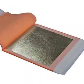 Pan de Oro Auténtico Transferible 12 kt, 85 X 85mm, Librillo de 25 Hojas