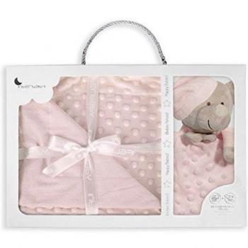 INTERBABY-Manta Burbuja y Dou Dou Osito Rosa