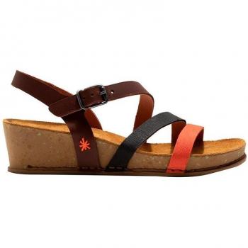 Sandalias de cuña de piel Art I Live Marrón