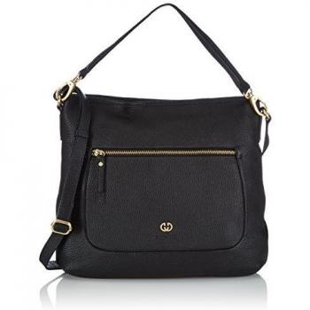 Gerry Weber Napoli Hobo - Bolso de mano de cuero mujer, color negro, talla 32x31x1 cm