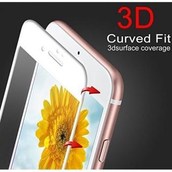 Protector Pantalla Completa 3D Cristal Templado Para Iphone 7, 4,7 Blanco