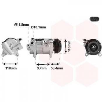 Compresor de aire acondicionado VAN WEZEL 0601K709