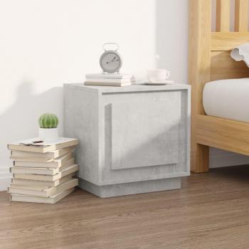 Mesita de noche de hormigón gris 44x35x45 cm madera multicapa vidaXL