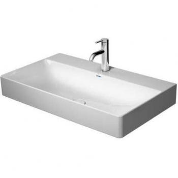 Lavabo Duravit DuraSquare 80x47 cm, con 1 orificio para grifería, sin rebosadero, color blanco