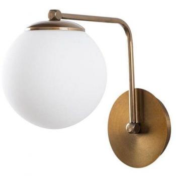 Aplique de Pared Dorado con Tulipa de Cristal Modelo 12 - Iluminación LED
