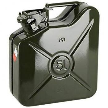 Bidón metálico para combustible Pressol 5L acero verde oliva