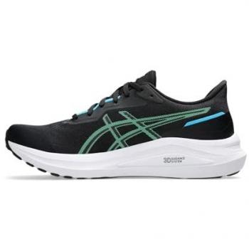 Zapatillas de running ASICS GT-1000 13 hombre negro y verde, modelo de estabilidad, para corredores