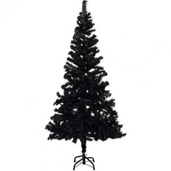 vidaXL Artificial Christmas Tree with Stand Black 240 cm PVC