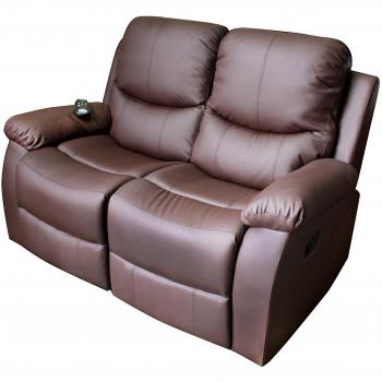 ECO-DE - ECO-8200 Sofá 2 Plazas ECO-DE® Marron Chocolate con masaje integrado