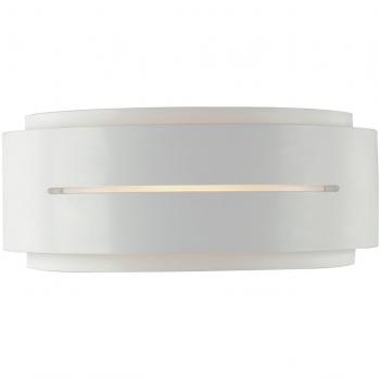Aplique de pared Scott de yeso blanco para pintar, 2 bombillas E14, 13 cm