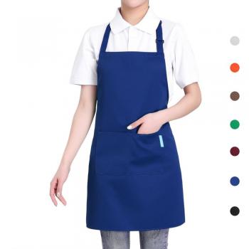 esonmus Delantal de Cocina de Poliéster con Tira de Cuello Ajustable y 2 Bolsillos para Hornear Jardinería Restaurante Barbacoa para Hombres y Mujeres