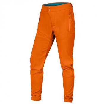 Pantalón largo de ciclismo para mujer Endura MT500 Burner sin badana color naranja intenso talla L
