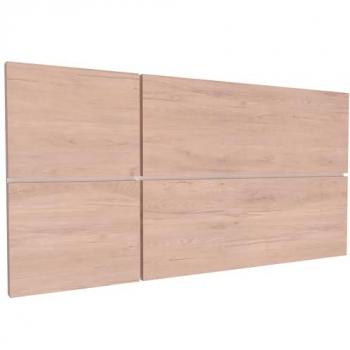 Cabecero de Cama 100 cm Estilo Nórdico Briebe Natura, Cabeceros de Madera Originales, Cabezal Decorativo en Madera (Roble Aurora/Fondo Blanco)