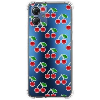 Funda Antigolpes de Silicona para Motorola Moto G14 con Diseño de Cerezas