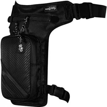 Rusty Stitches Bolsa de Pierna Gordon Negra - Bolsa de pierna, color negro, diseño práctico y funcional, ideal para llevar objetos personales de forma cómoda y segura