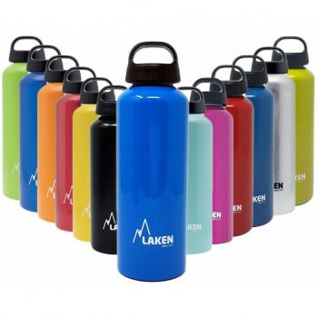 Laken Classic Botella de Agua Cantimplora de Aluminio con Tapón de Rosca y Boca Ancha 750ml Celeste