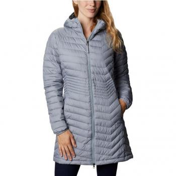 Chaqueta de montaña Columbia Powder Lite Longitud Media Gris Mujer