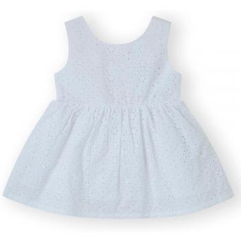 Vestido de bebé niña en bordado suizo con forro 100% algodón