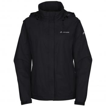 VAUDE Women's Escape Bike Light Rain Jacket - Black Size 34