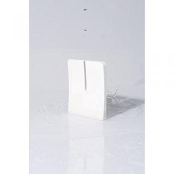 Jabonera de piedra mineral super absorbente Banbu Blanco, pequeña, color blanco
