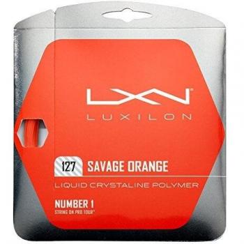 Luxilon Savage Orange 127 Cordaje de tenis, 12.2 m, unisex, naranja, 1.27 mm