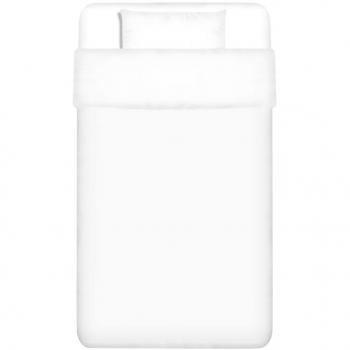 vidaXL set funda edredón 2 piezas algodón blanco 135x200/80x80 cm