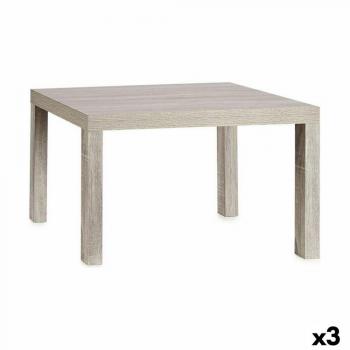 Mesa auxiliar gris de madera 50 x 45 x 79 cm (3 unidades)